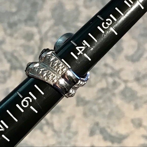 GORGEOUS JUDITH RIPKA OVAL MULTI-GEMSTONE➕BLACK SPINEL RING - Picture 9 of 11